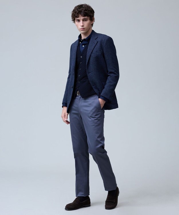 J.PRESS MEN 【定番】LOVAT LAVEROCK TWEED ヘリンボンツイードジャケット ネイビー系1