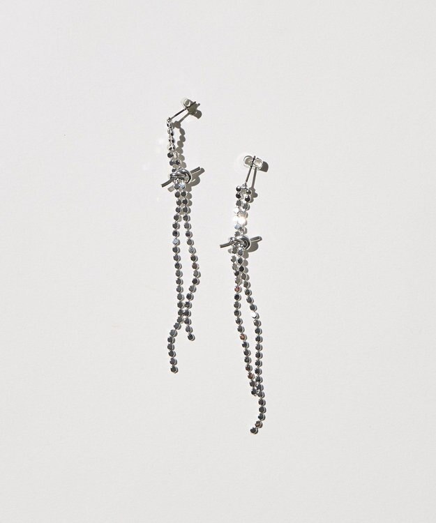 AMERICAN HOLIC ノットチェーンピアス Silver