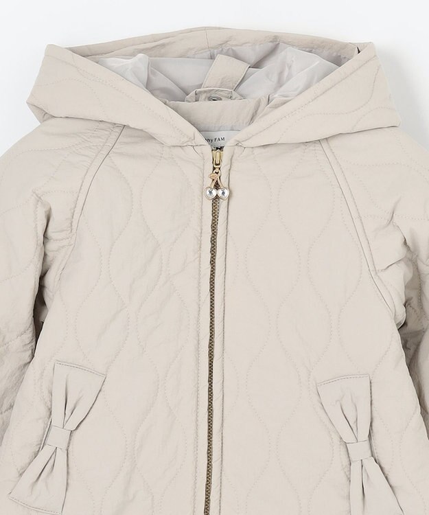 ANY KIDS キルティングブルゾン ライトベージュ