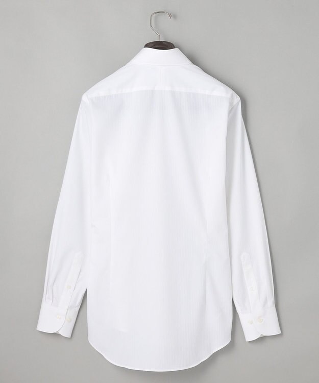 GOTAIRIKU 【形態安定】PREMIUMPLEATS_セミワイドカラー _織柄_通年ドレスシャツ(25年春夏モデル) 織柄ドビーストライプ