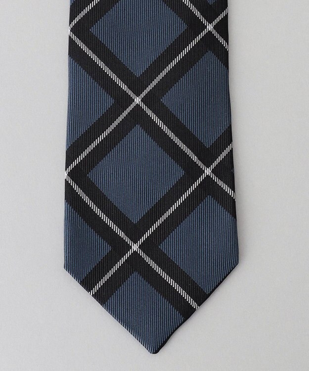 GOTAIRIKU 【Fermo Fossati】チェック ネクタイ ダルブルー系1