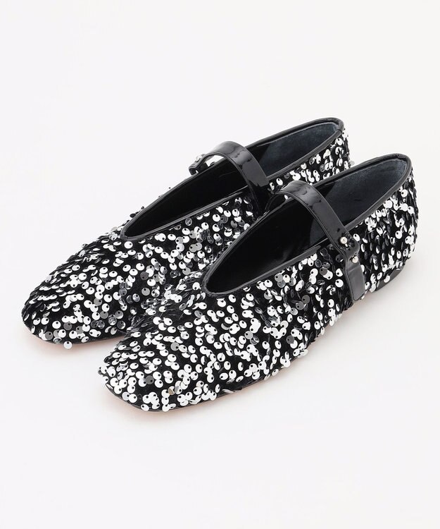 BEIGE， 【一部店舗限定】HENRI EN VARGO / MATHILDE スパンコールメリージェーン Silver