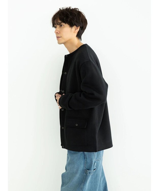 CRAFT STANDARD BOUTIQUE ニットフリースカーディガン Black
