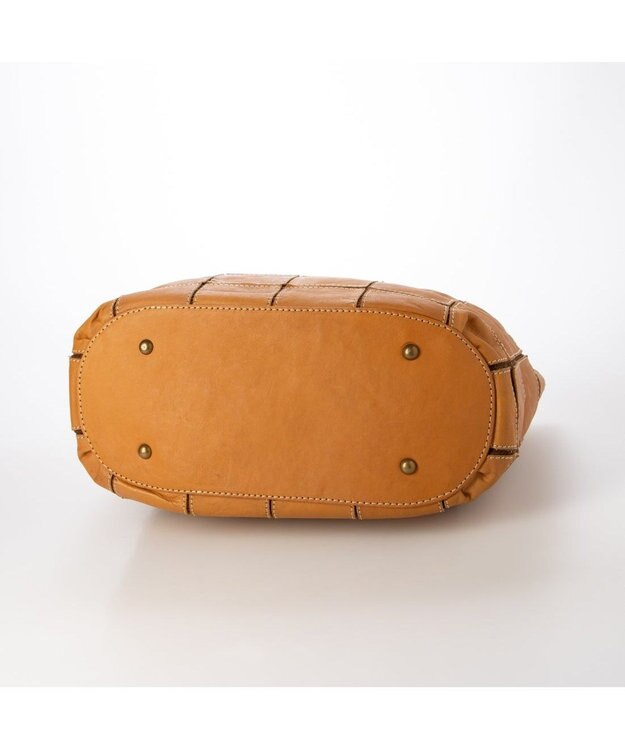 UNBILLION ピークスピーク PEAKSPEAK / 牛革パッチワーク・フラップトートL キャメル