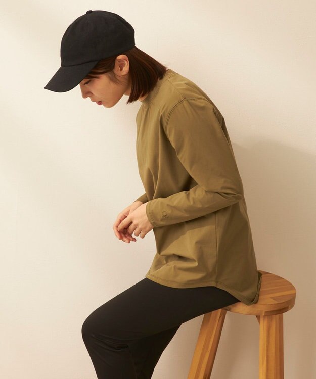 OP／FILA 【Ocean Pacific】らくティブ｜ラッシュロンT+レギンス2点セット カーキ