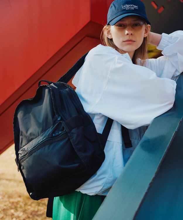 LeSportsac ROUTE BACKPACK/リサイクルドブラックJP リサイクルドブラックJP