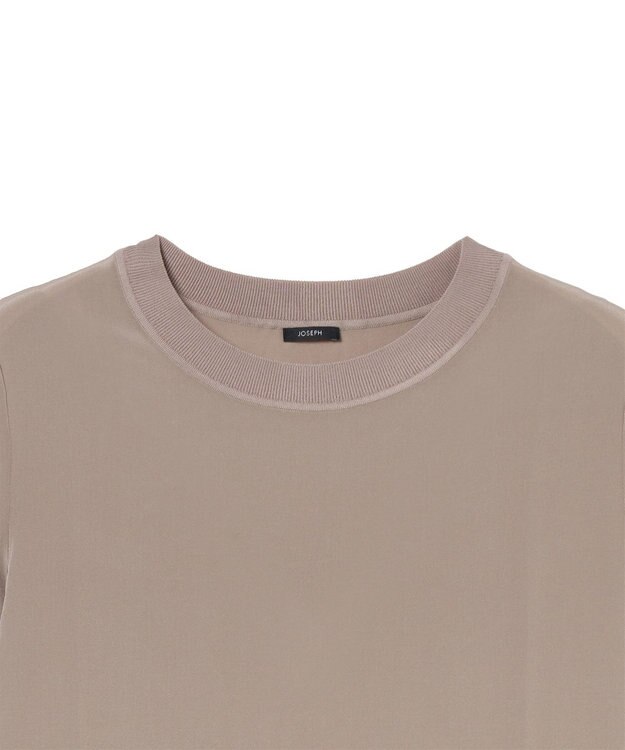 JOSEPH 【洗える】クレープ ド ソワ　ショートスリーブTEE Escargot