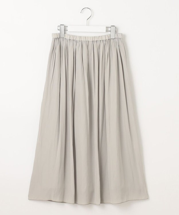 J.PRESS LADIES 【洗える】 Dyed Dechine Air Flow スカート ライトグレー系