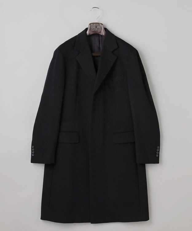 GOTAIRIKU ライトウェイトアンゴラ チェスターコート ブラック系