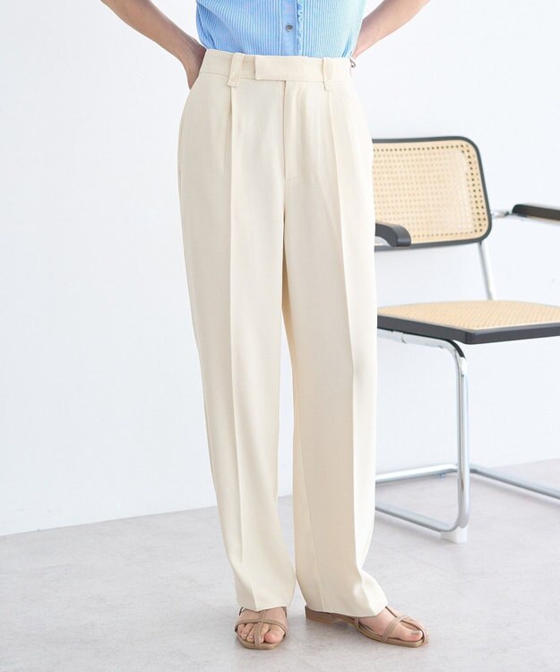 earth music&ecology ストレートパンツ Ecru