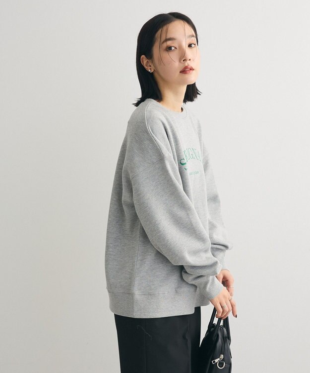 Green Parks 裏起毛アソートロゴプルオーバー Gray Mixture