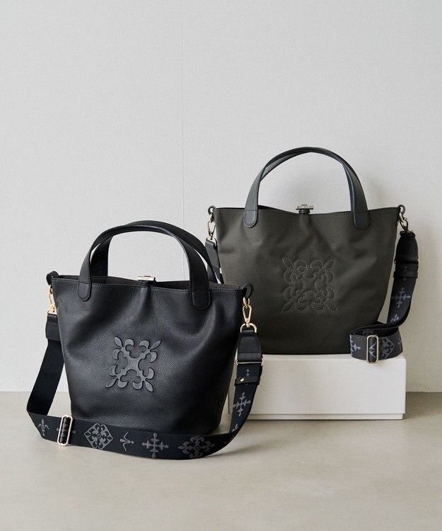 russet 《WEB限定》コーデュラナイロン2WAYミニトートバッグ(CE-1673-WEB) Gray