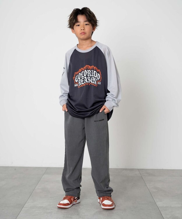 WEGO 【KIDS】ロゴスウェットパンツ（JUNIOR） スミクロ