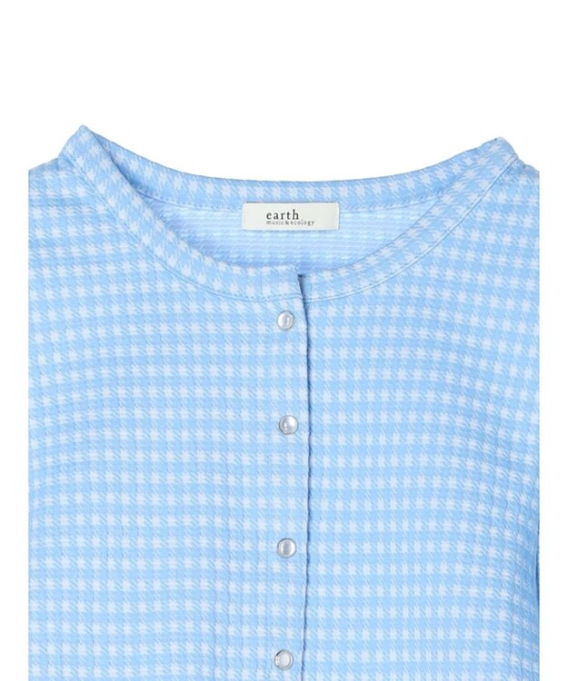 earth music&ecology カットジャガードカーディガン Blue