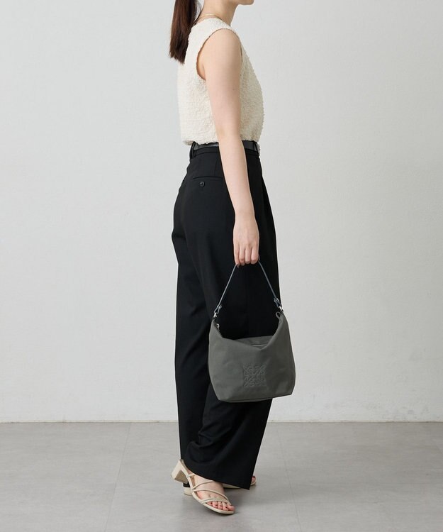 russet ＜320g/撥水性あり＞コーデュラナイロン2wayシンプルショルダーバッグ(CE-1536) Gray