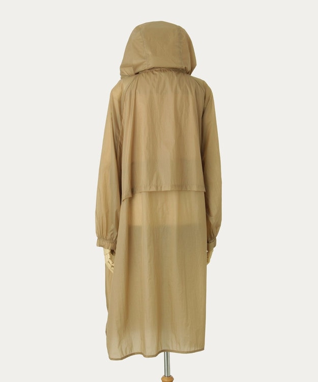 MOONBAT POLO RALPH LAUREN(ポロ ラルフローレン) ポロポニー レインコート ライトウェイト レインポンチョ  無地 フード 収納袋 レディース ベージュ