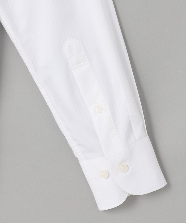 GOTAIRIKU 【形態安定】PREMIUMPLEATS_セミワイドカラー _織柄_通年ドレスシャツ(25年春夏モデル) 織柄ドビーストライプ