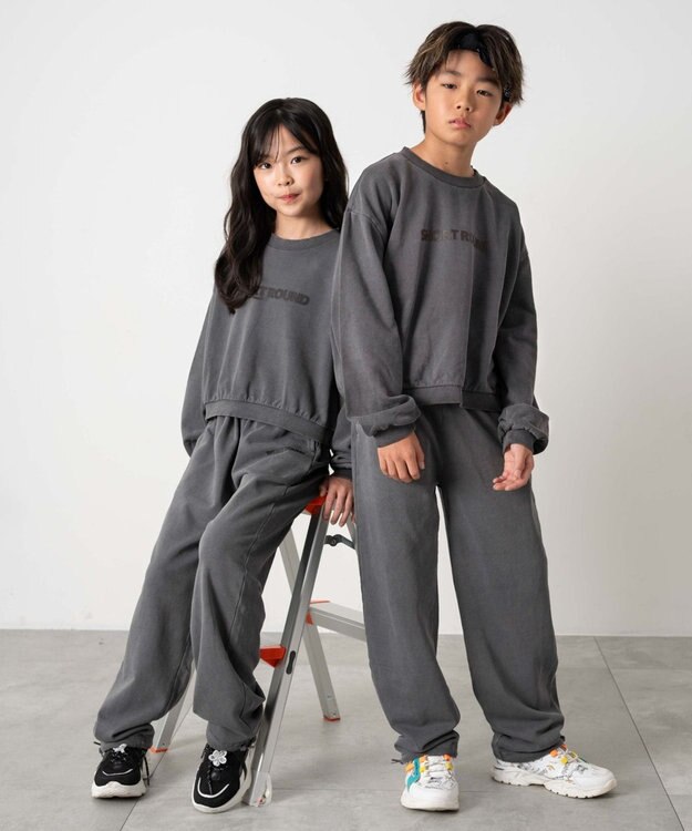 WEGO 【KIDS】ロゴスウェットパンツ（JUNIOR） スミクロ