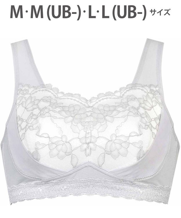 WACOAL 【ナイトアップブラ】 動画クリエイター nanakoななこさんコラボカラー登場 ナイトブラ 綿混(本体) 就寝時用 3Lまで対応 大きいサイズ ノンワイヤー レディース BRA166 /ワコール グレー