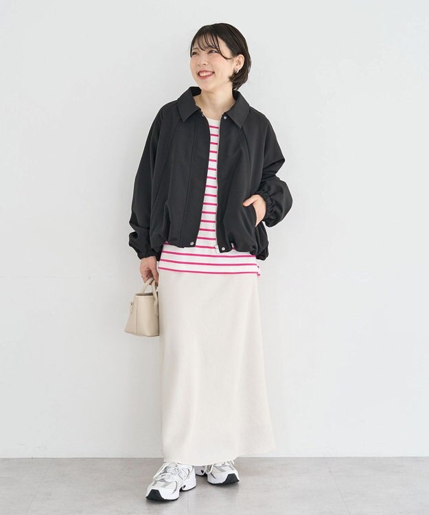 Green Parks サイドタックプルオーバー Border Pink