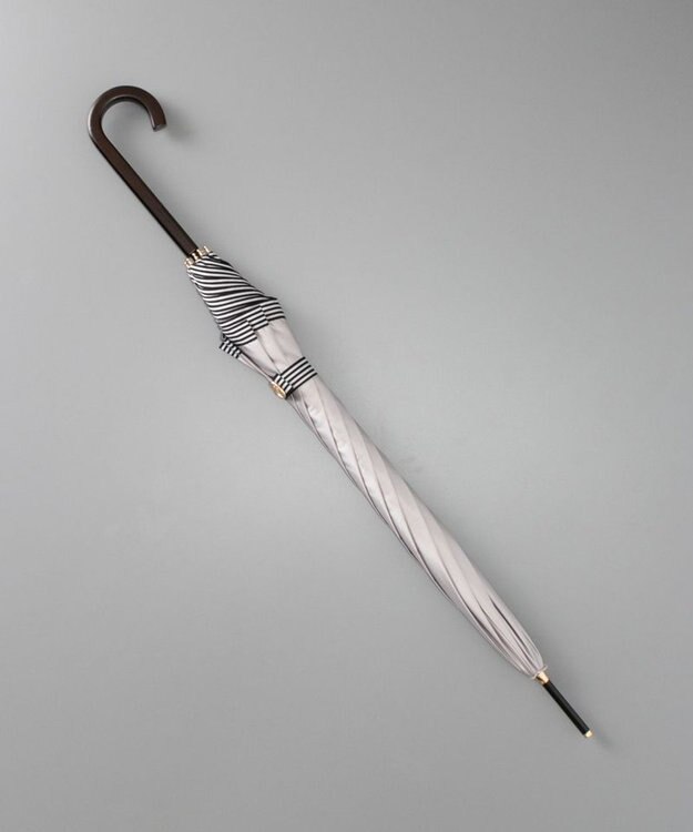 AURORA Beaurance（ビューランス）グログランリボン雨傘（長傘） シルバーグレー