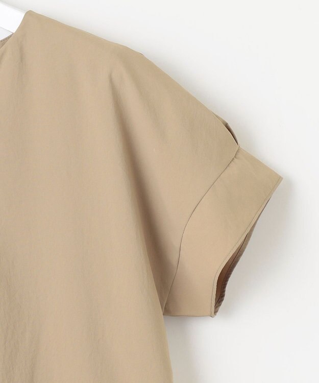 J.PRESS LADIES S 【洗える・イージーケア】ソフトタイプライター フレンチスリーブ ワンピース ベージュ系