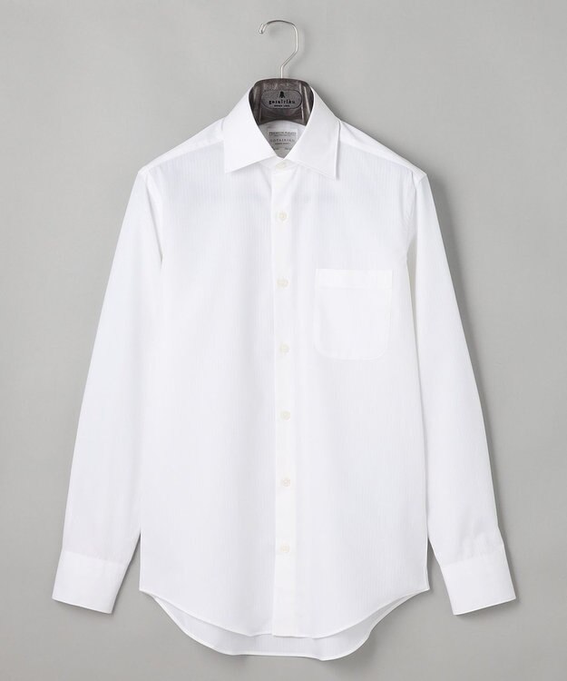 GOTAIRIKU 【形態安定】PREMIUMPLEATS_セミワイドカラー _織柄_通年ドレスシャツ(25年春夏モデル) 織柄ドビーストライプ