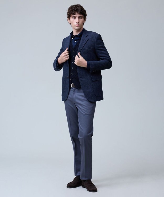 J.PRESS MEN 【定番】LOVAT LAVEROCK TWEED ヘリンボンツイードジャケット ネイビー系1