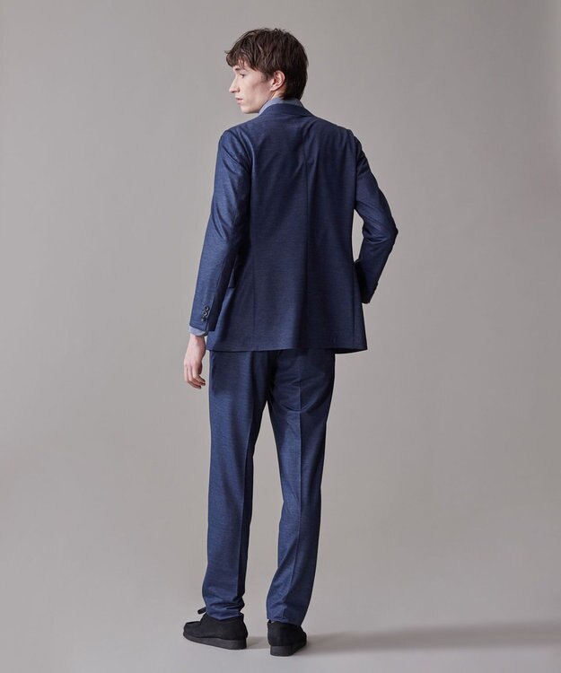 J.PRESS MEN プールに浮いているような快適な着心地【ストレッチ / 洗える / 吸水速乾/ 接触冷感】【J.PRESS-POOL WOOL】ジャージーセットアップ スラックス ネイビー系