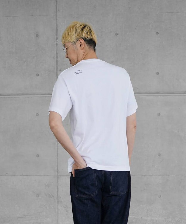 nitorito 【UNISEX】tori Tシャツ blue×(Silver箔プリント)