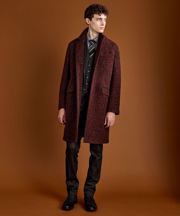 JOSEPH ABBOUD 【ストレッチ】ツィーディージャージ パンツ ダークブラウン系