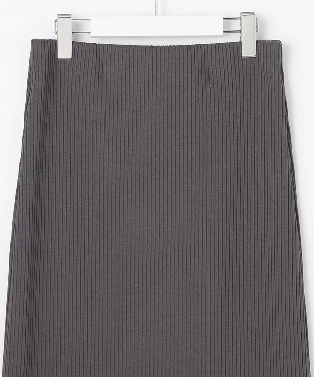 J.PRESS LADIES 【洗える】リブ ナロー スカート スレート系
