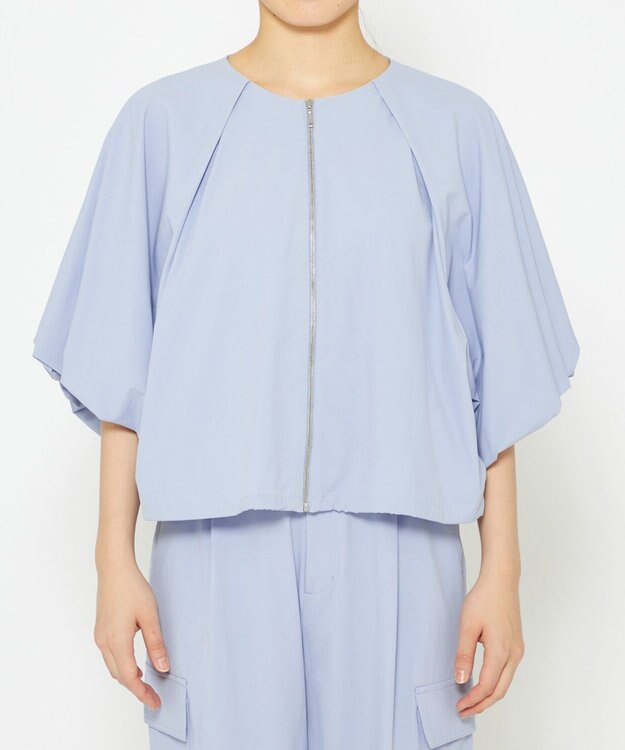 uncrave 【撥水・接触冷感・UVカット・洗濯機洗い可】マルチファンクションナイロン ２WAYブルゾン（uncrave STANDARD） サックス