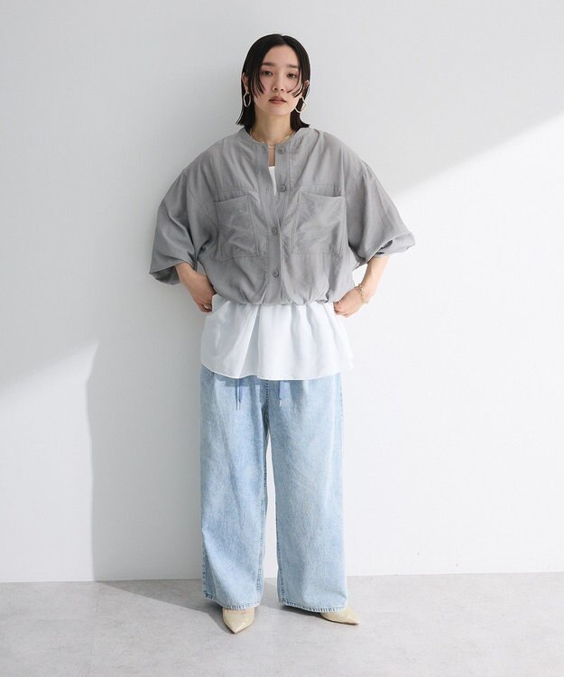 Green Parks シア‐シャツブルゾン Stripe