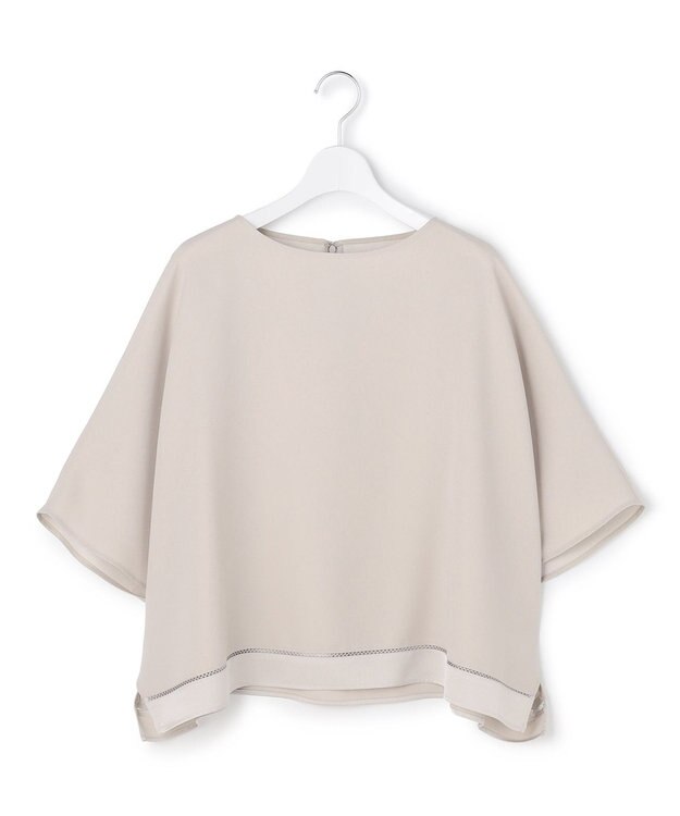 ICB L 【先行予約・WEB限定カラーあり】 FluidBackSatin クロップドブラウス トープ