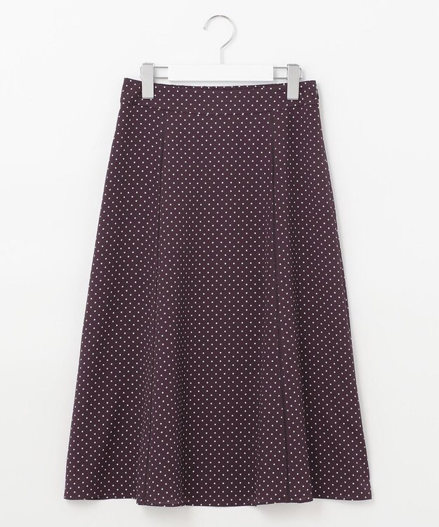 J.PRESS LADIES 【洗える】 ドットプリント フレアー スカート パープル系5