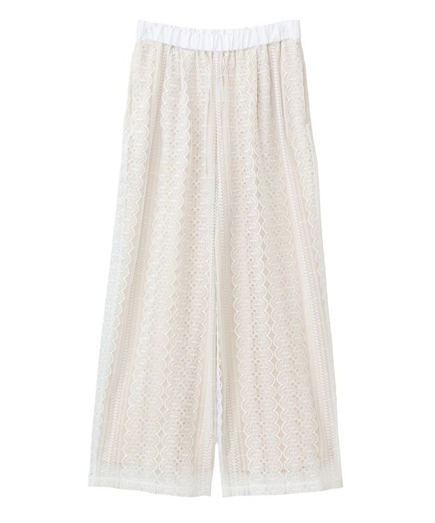 earth music&ecology レースパンツ Off White