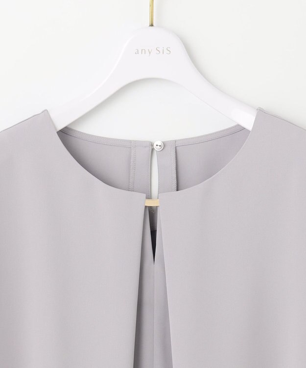 ANY SIS S 【接触冷感・UVカット・吸水速乾】サラキレイ ブラウス ライトグレー