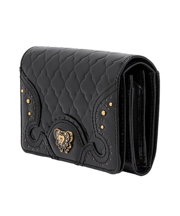 ANNA SUI エレノア 内Lファスナー二つ折り財布 クロ