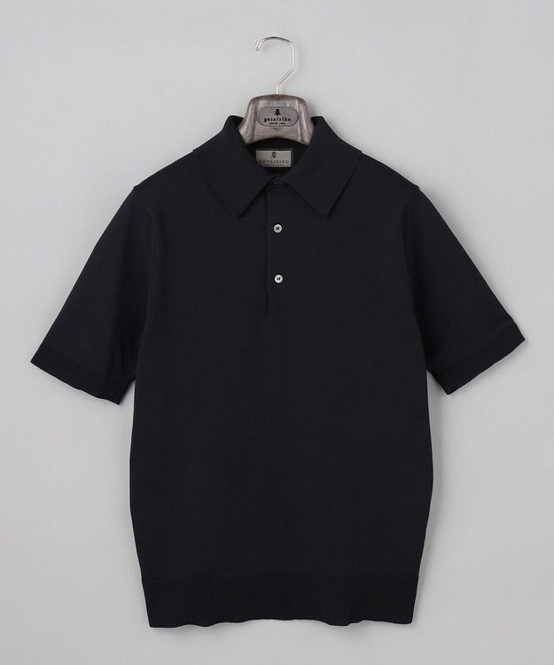 GOTAIRIKU 毎日の仕事着に【洗濯機可】テーラード DRESS BIZ ニットポロ ブラック系