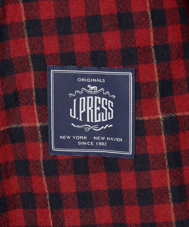 J.PRESS MEN 【J.PRESS ORIGINALS】Wool Nylon Refine Tartan Check 3B Sack Jacket / Japan Made レッド系4