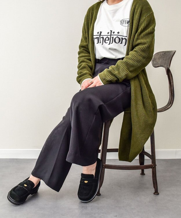 Bridget Birkin 【PARADIS COULEUR】オブリークトウペニーローファー ブラックスウェード