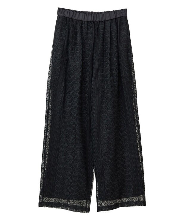 earth music&ecology レースパンツ Black