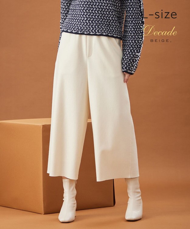 BEIGE， 【L-size】CORBY / ワイドパンツ Off White