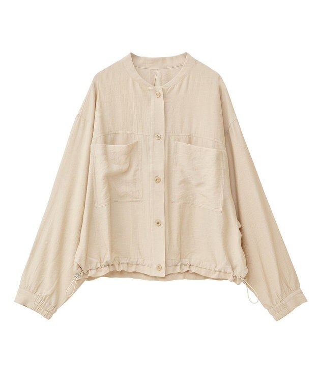 Green Parks シア‐シャツブルゾン Light Beige