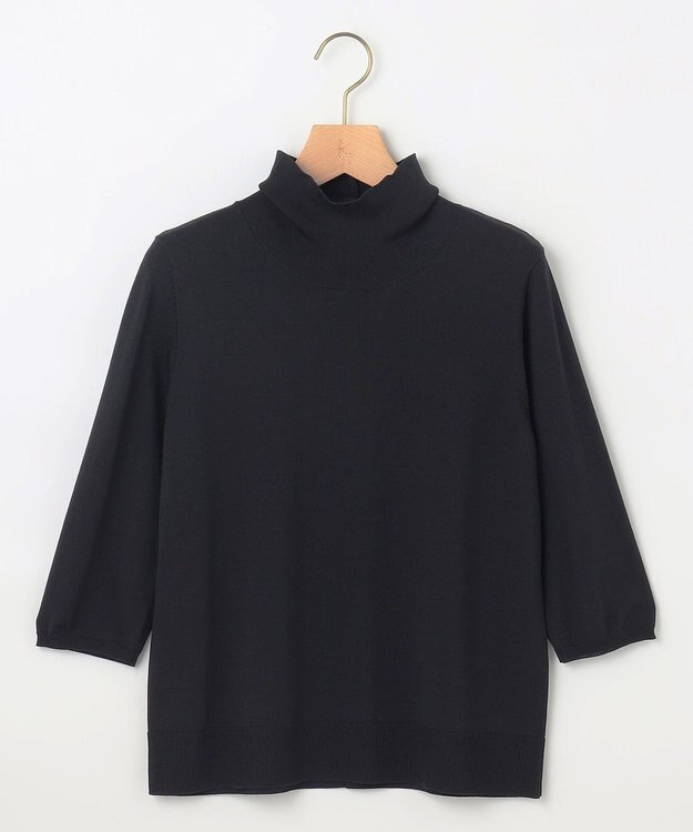 組曲 S 【6色展開・UVケア】モダンタートルニット ブラック系