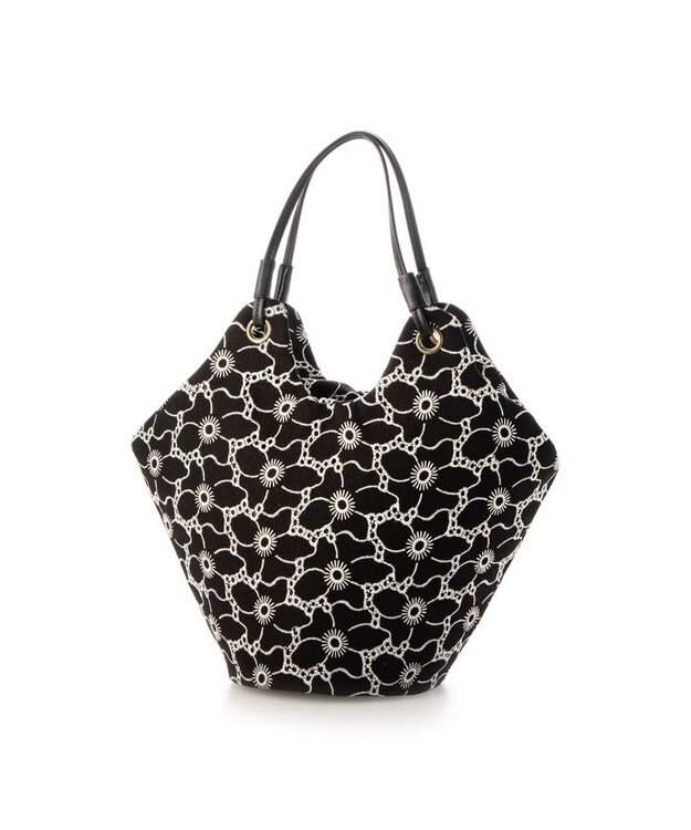 UNBILLION カシュカシュ cachecache / バケツ刺繍トートバッグ ブラック