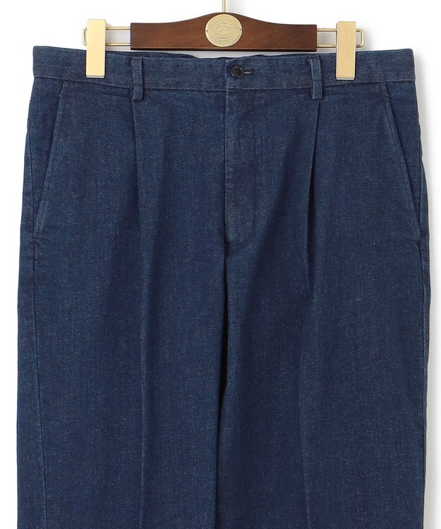 J.PRESS MEN 【ストレッチ】ワンタック ストレッチリングデニム パンツ ネイビー系