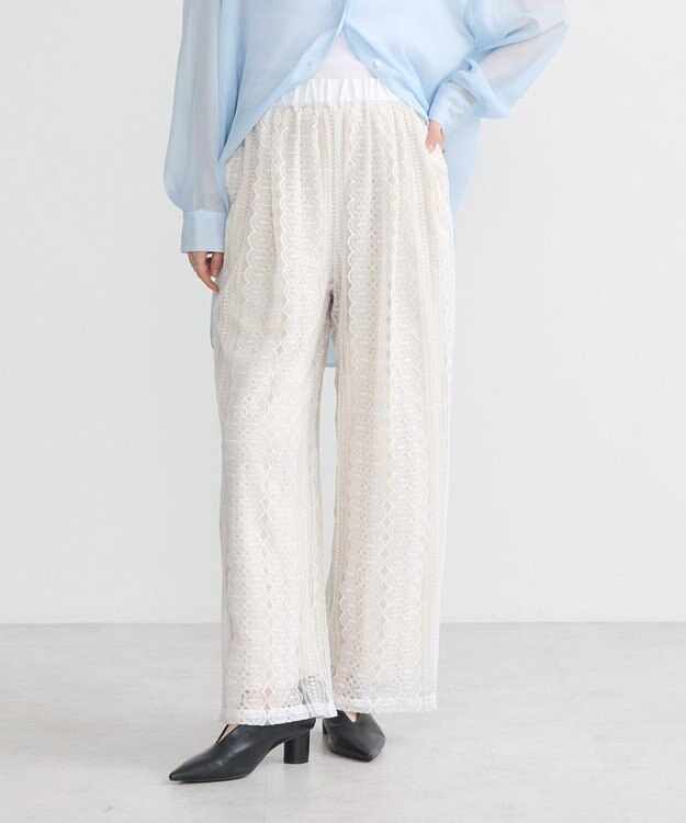 earth music&ecology レースパンツ Off White