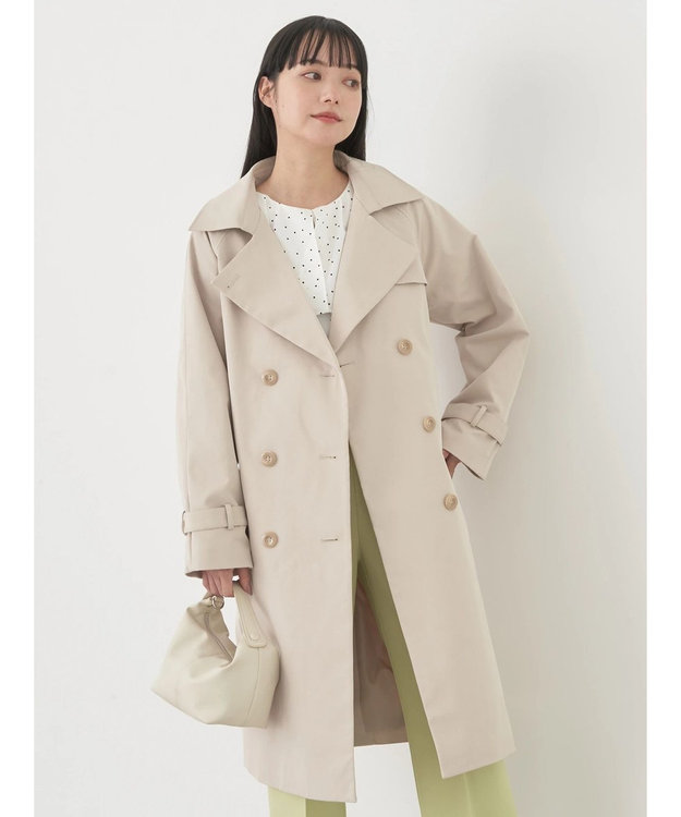 earth music&ecology ベーシックトレンチコート Light Beige